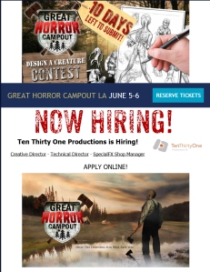 Great Horror Campout Now Hiring